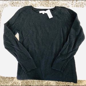 NWT Loft Women’s sz M black crew neck sweater